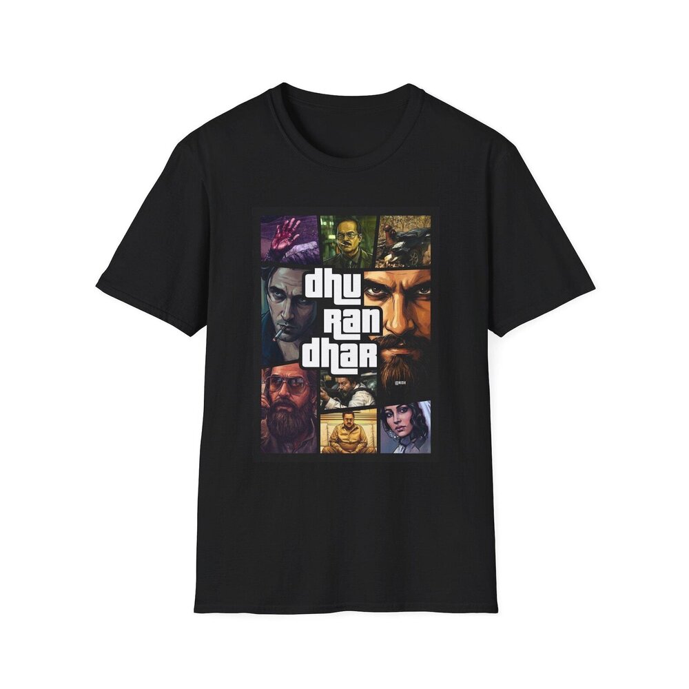 Dhurandhar Movie Poster T-Shirt Black